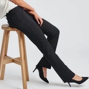 Betabrand Striped Pull On Classic Yoga Dress Pants XL Petite
